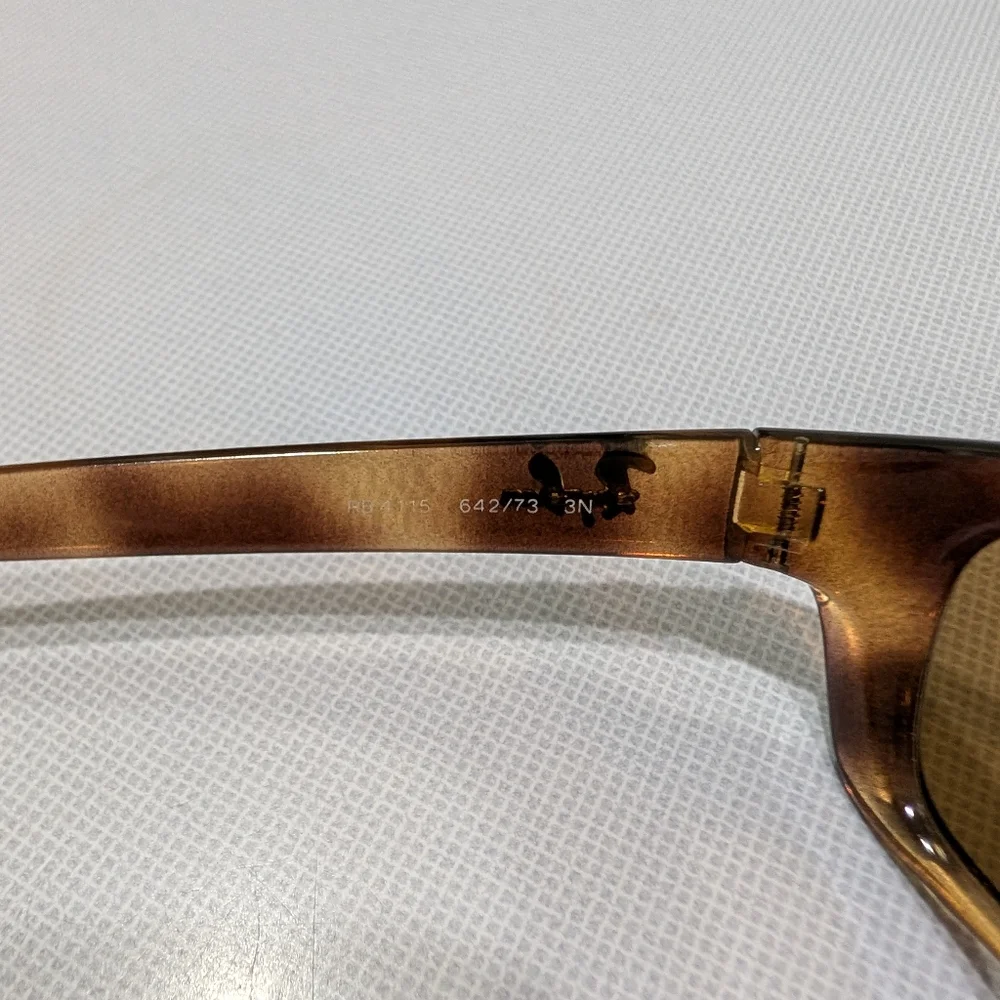 Frames Only - Ray-Ban RB4115 642/73 Tortoise Eyeglass Made in Italy - Picture 4 of 4